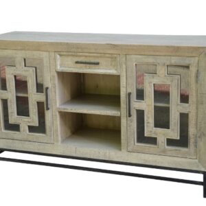 2 GLASS DOOR 1 DRAWER SIDEBOARD